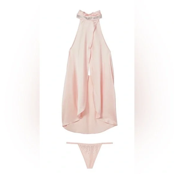 VICTORIA’S SECRET Sugar Coated Rhinestone High-Neck Babydoll - Picture 4 of 5